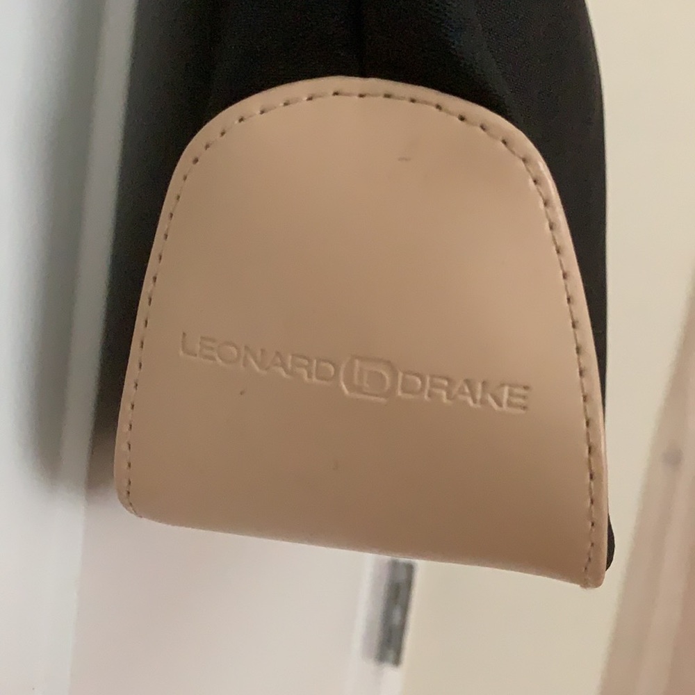 Leonard Drake Black Nylon Tan Shoulder Tote Bag - Picture 5 of 11